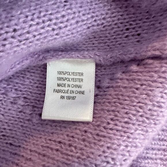 NWT Milly purple cropped fringe sweater- size M - Picture 5 of 9